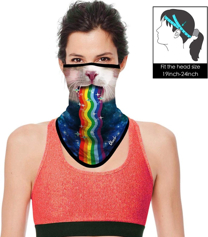 Obacle Bandana Face Mask with Ear Loops Neck Gaiter Face Mask Scarf Face Cover for Men Women - Image 2